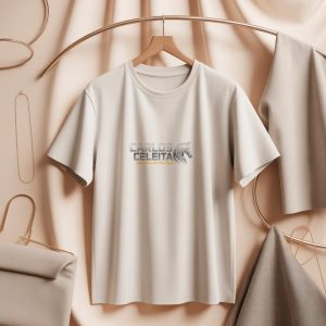 Camisa beige con logo